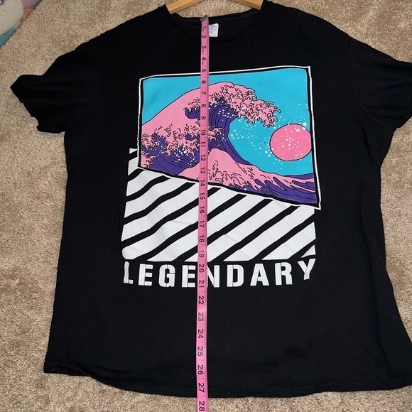 Legendary Ocean Wave Beach Surfing Cotton T-shirt Size XL - Picture 2 of 8